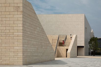 Stone walls and steps of an amphitheatre