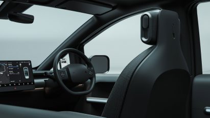 Large digital dashboard in electric car