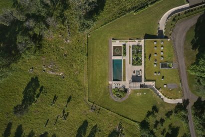 Aerial view of underground Villa Aa