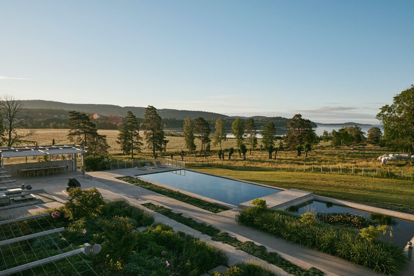 Pools outside Norwegian villa