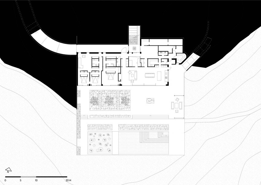 Ground floor plan of Villa Aa by CF Møller Architects