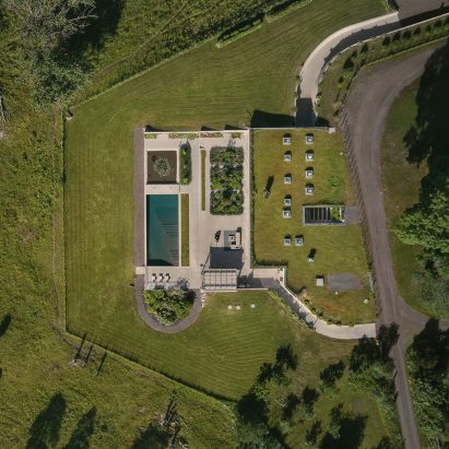 Underground house with a green roof