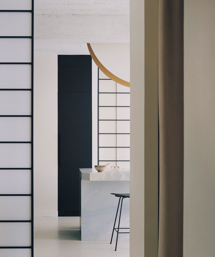 Interiors of The Whale apartment in Paris designed by Clément Lesnoff-Rocard