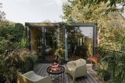 Portable Cabin is a shipping container home that was designed by Wiercinski Studio