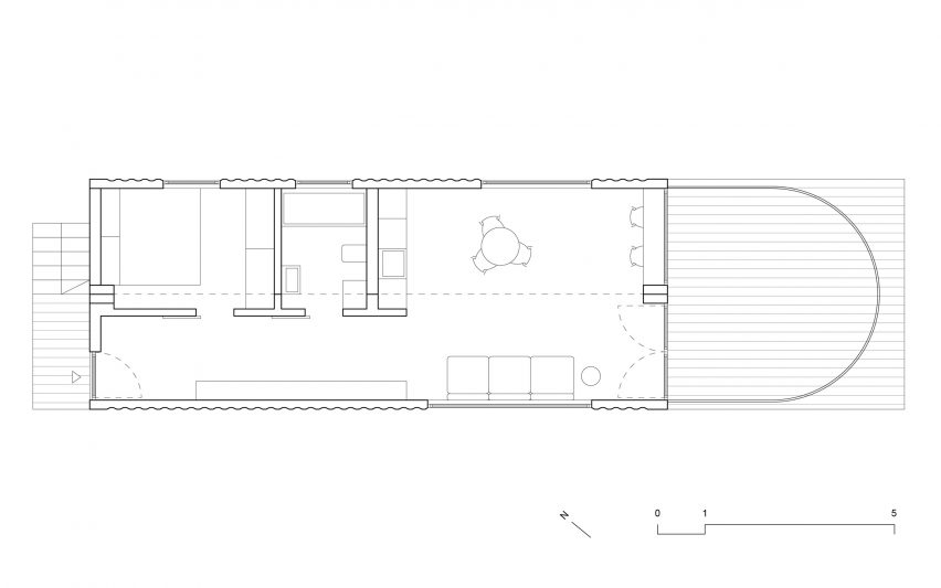 Floor plan of Portable Home by Wiercinski Studio