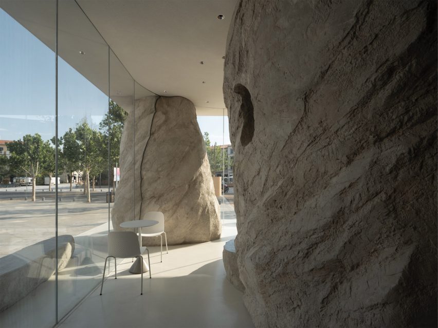 Interior of Zolaism Café in Aranya designed by B.L.U.E. Architecture Studio