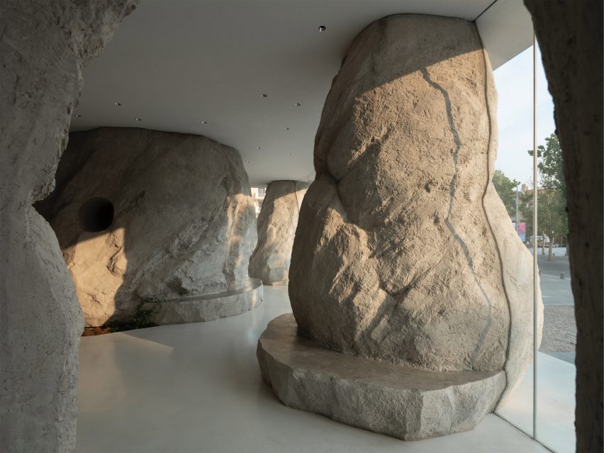 Interior of Zolaism Café in Aranya designed by B.L.U.E. Architecture Studio
