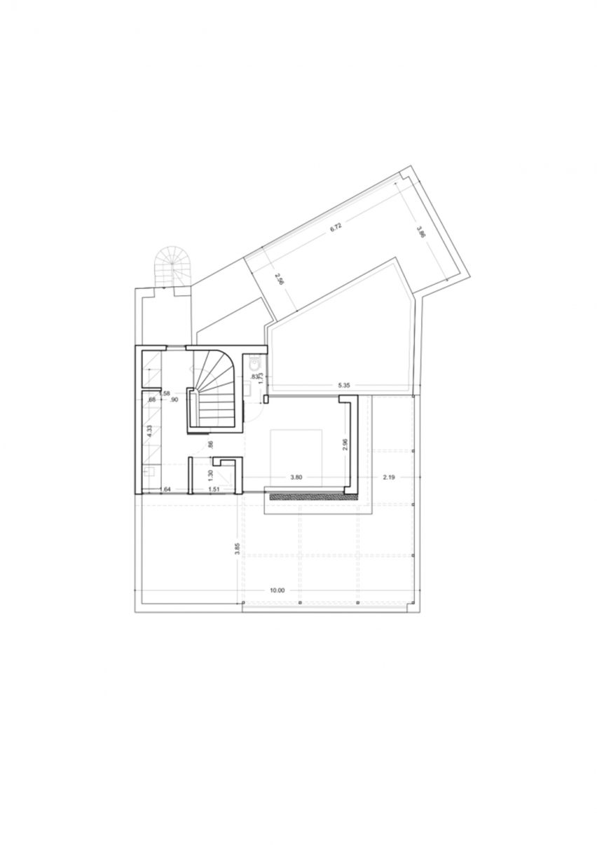 Plan of the sixth floor penthouse at 10AM Lofts Athens