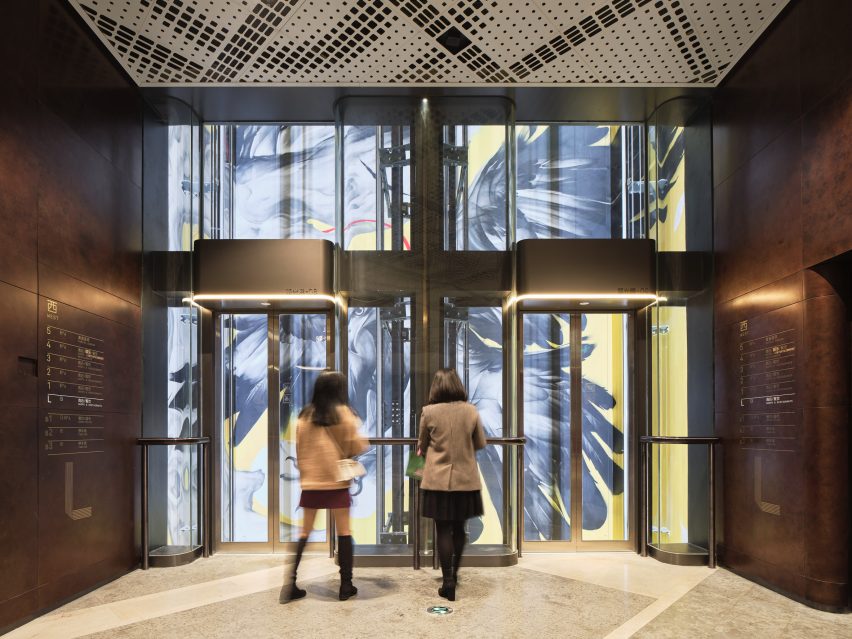 Visitors inside the 1,000 Trees shopping centre