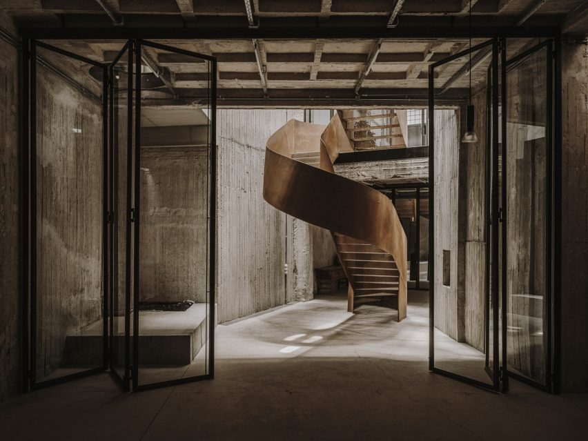 Studio Andrew Trotter design event space and penthouse inside Athens' 10AM Lofts