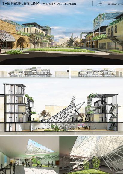 A visualisation of a city hall in Lebanon