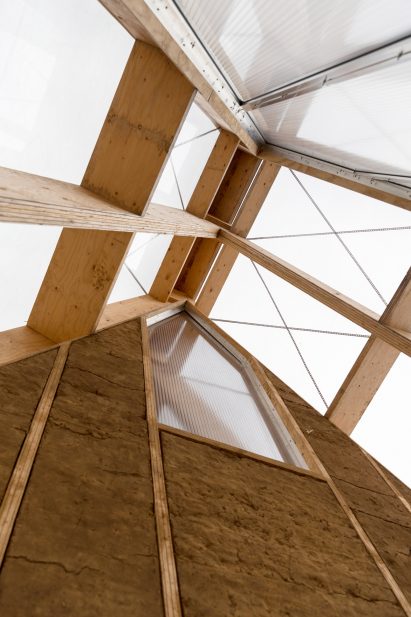 Interior of Aire de Repos shelter