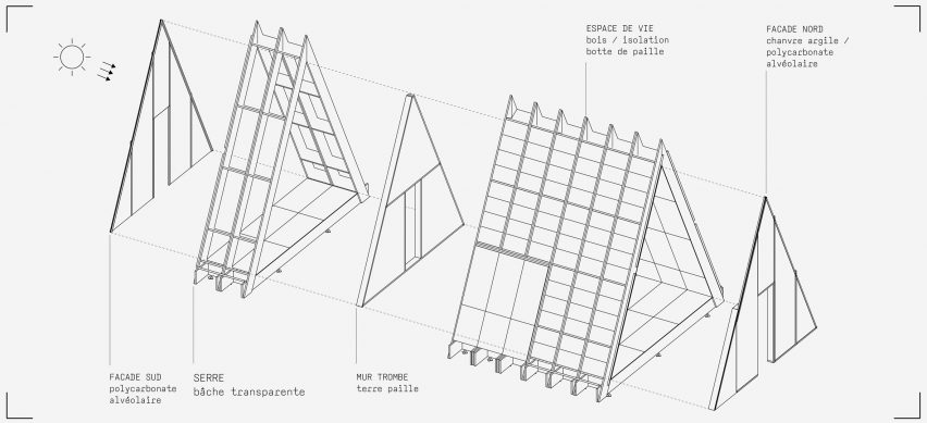Section of the Aire de Repos shelter