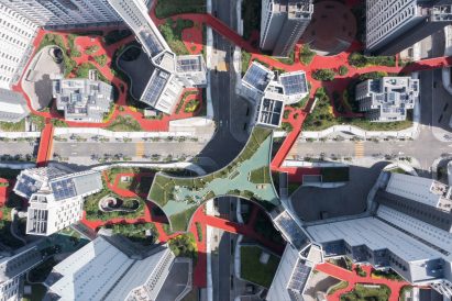 Looped running track in Baiziwan complex