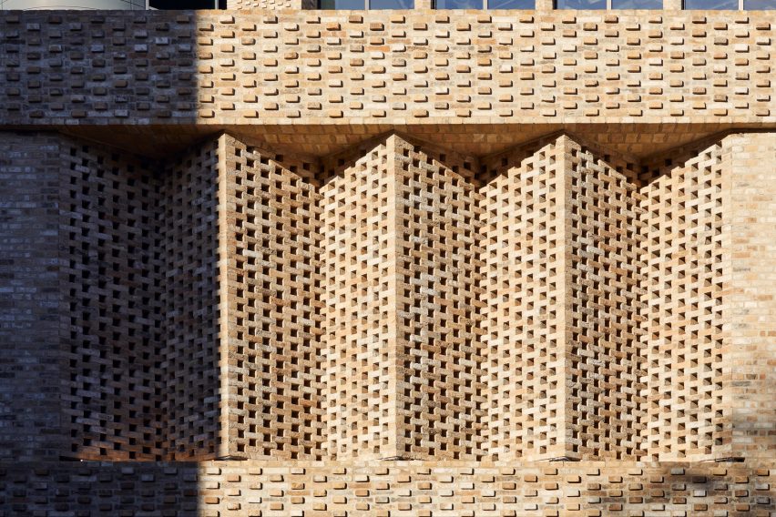 Decorative brick facade