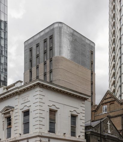 Glass blocks at top of Buckle Street Studios by Grzywinski+Pons for Locke hotels