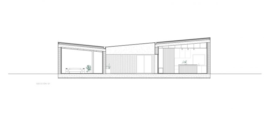 Section of Casa Banlusa by Sara Acebes Anta