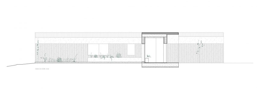 Section of Casa Banlusa by Sara Acebes Anta
