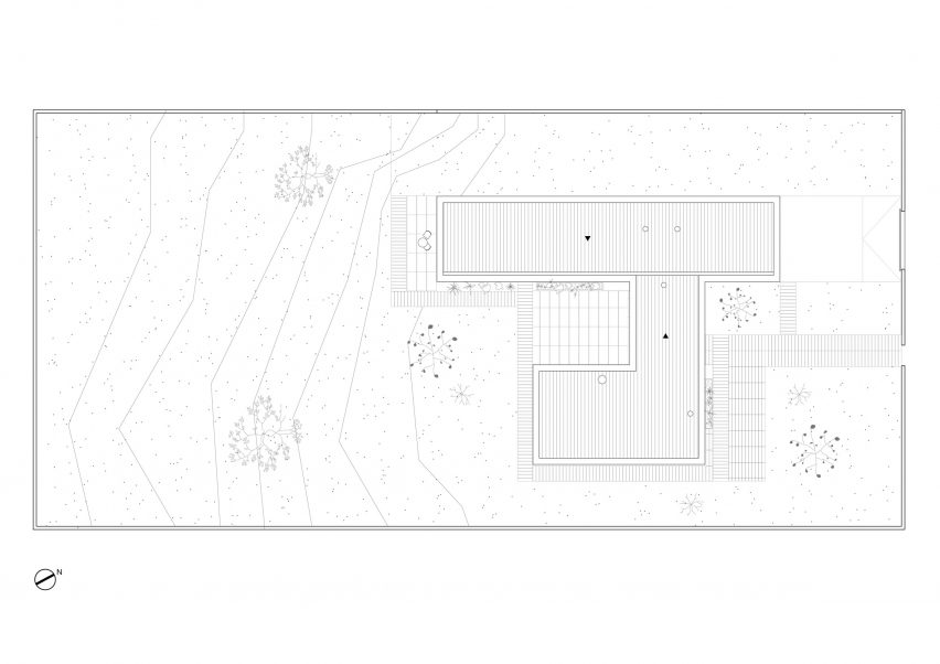 Site plan of Casa Banlusa by Sara Acebes Anta