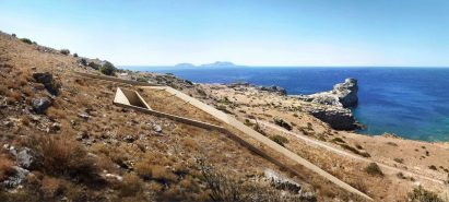Render of underground house in Crete