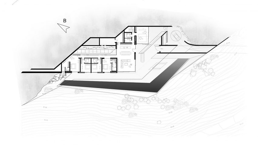Floor plan of Casa Katana by KRAK Architects