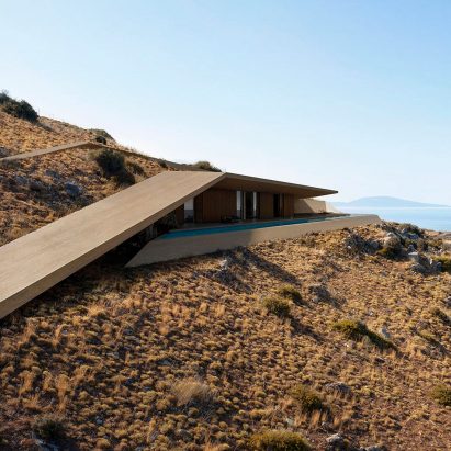Render of an underground house