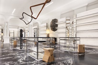 Interior image of the shop floor at Celine New Bond Street
