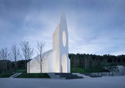 Chamber Church with sliced aluminium exterior