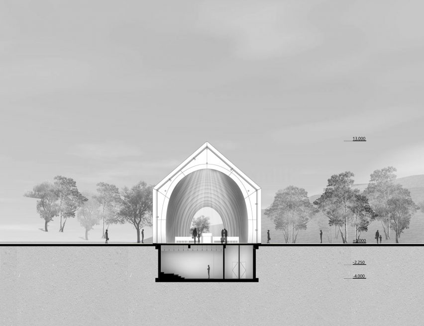 Plan for Chamber Church by Buro Ziyu Zhuang