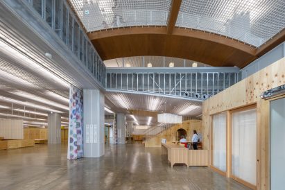 Ground floor of building with undulating ceiling