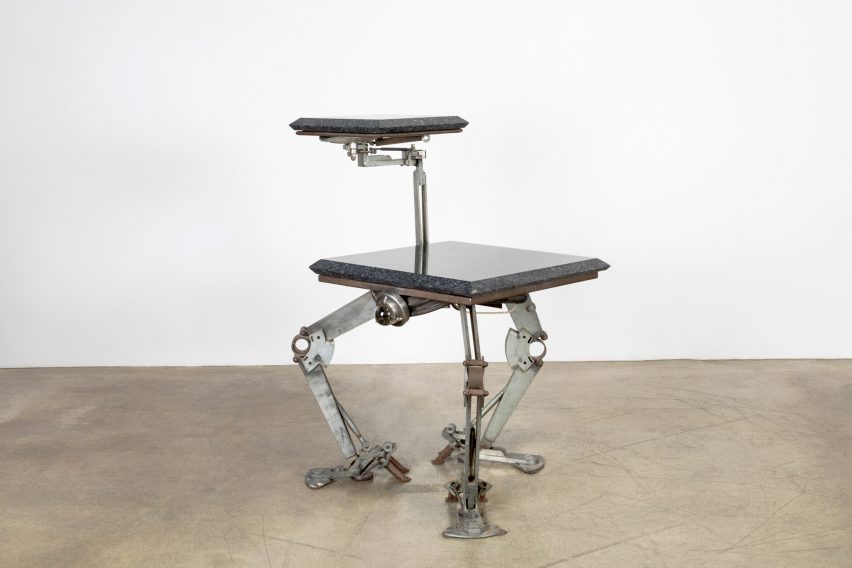 A marble table by Mark Brazier Jones