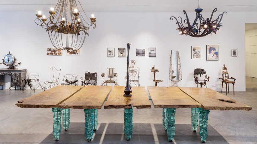 Furniture inside the Creative Salvage exhibition