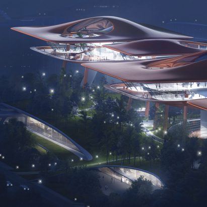Render of cruise terminal by MAD