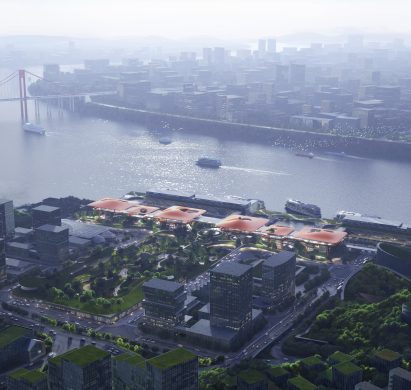 Aerial view of Cuntan International Cruise Centre