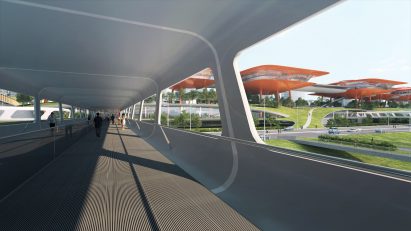 Render of cruise terminal by MAD