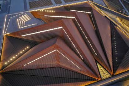 Pyramidal roof of Datong Art Museum