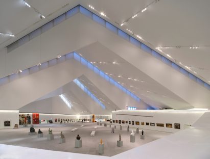 White gallery inside Datong Art Museum