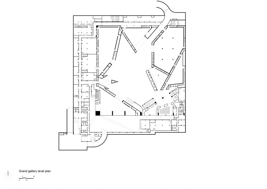 Grand Gallery plan of Datong Art Museum by Foster + Partners