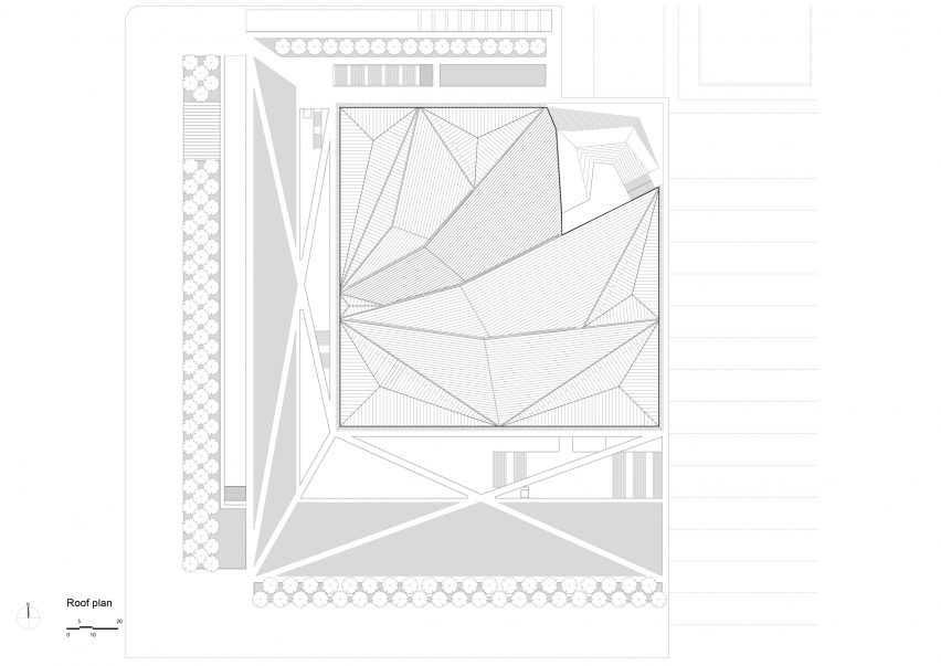Roof plan of Datong Art Museum by Foster + Partners