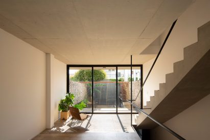 Exposed white walls