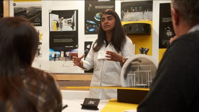 Tutor presenting at the Exhibition and Experience Design MA course at Fashion Institute of Technology