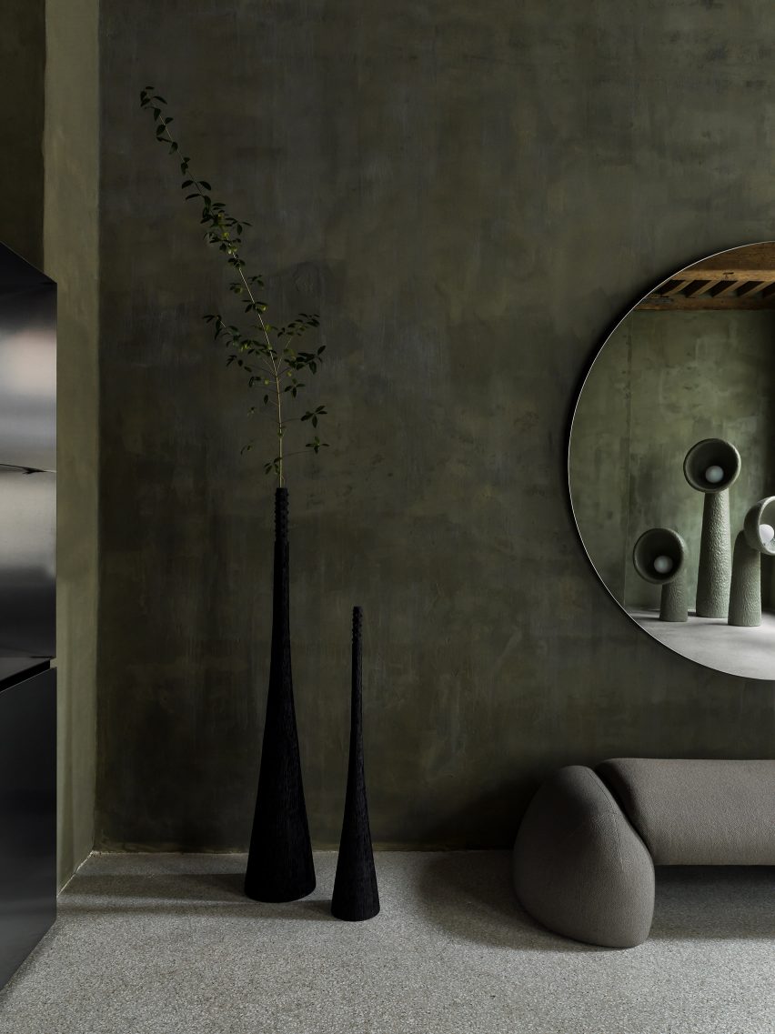Earthy interiors of Faina Gallery in Antwerp