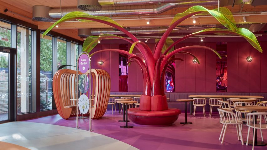 The colourful interior of Family Kitchen by Mizzi Studio