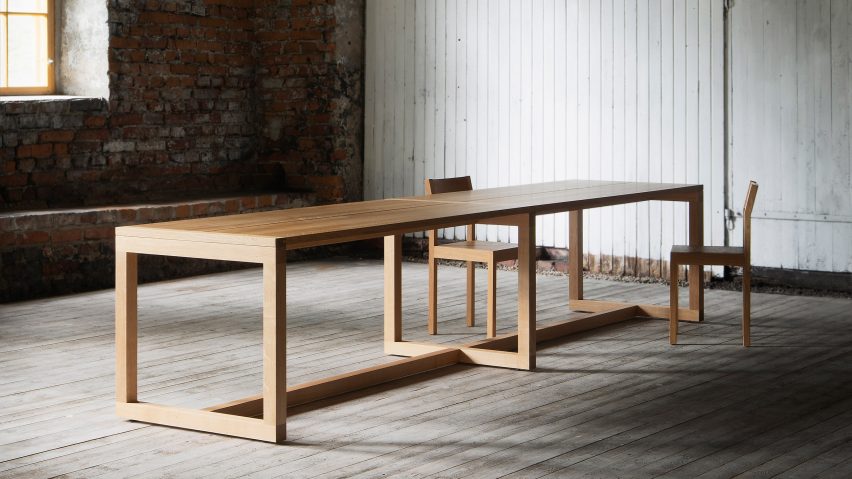 Frame table by John Pawson for Nikari