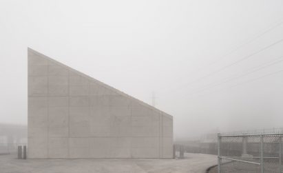 Angled roof on the Stormwater Facility