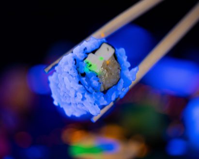 Glow-in-the-dark maki by Bompas & Parr
