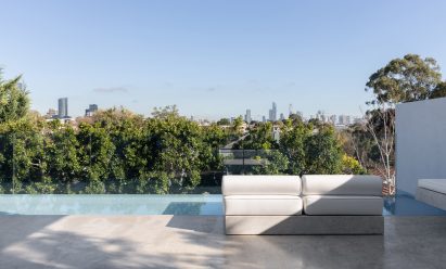 Roof terrace overlooking Melbourne