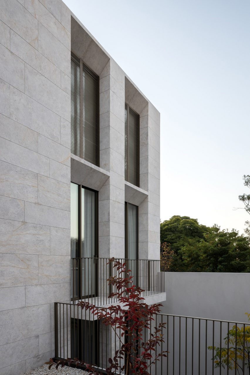 Marble-clad house