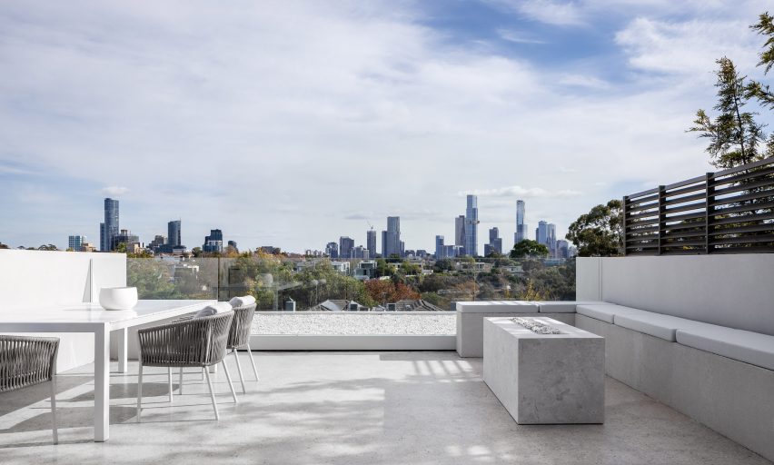 Roof terrace overlooking Melbourne