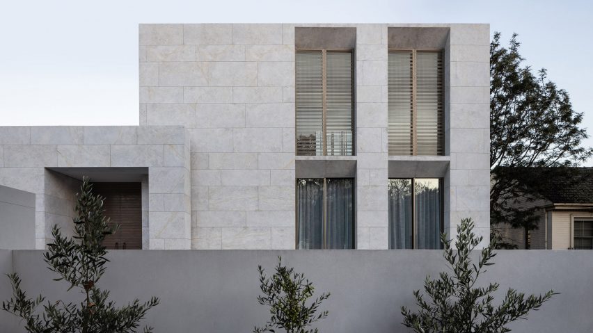 Marble-clad house